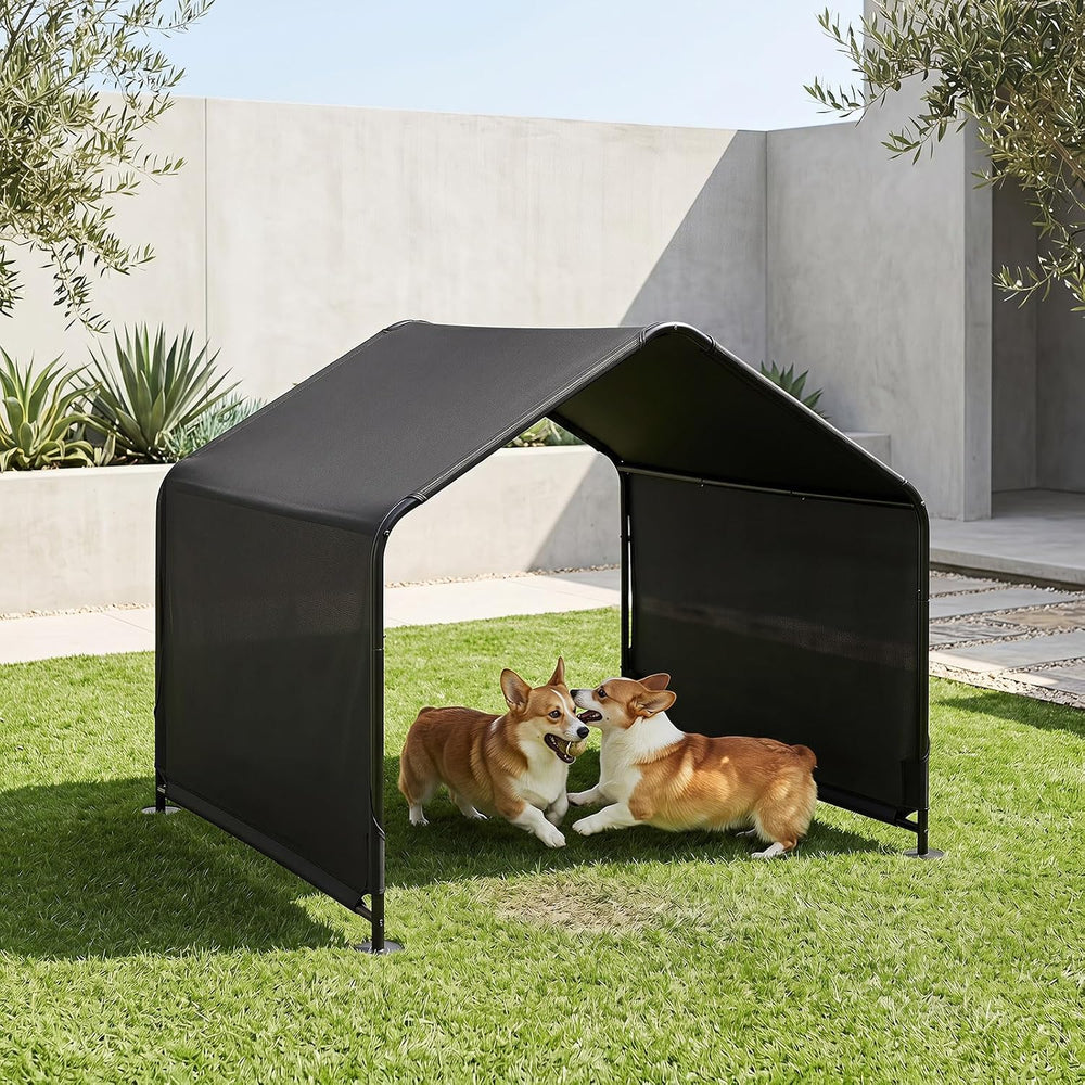 GIANTEX Outdoor Dog Shade Shelter with Waterproof Canopy, 4.2'x3.9'x3...