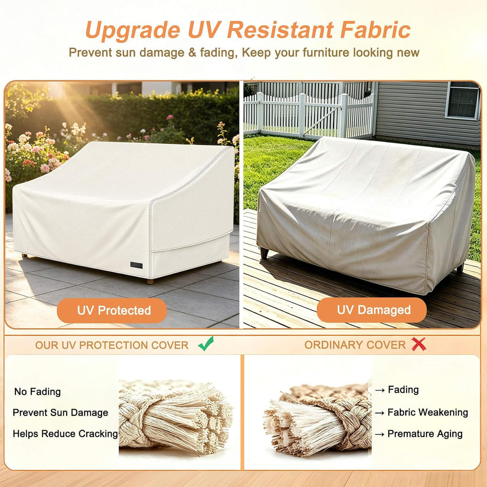 NettyPro Outdoor Patio Loveseat Sofa Cover Waterproof, 58"W x 37"D ...