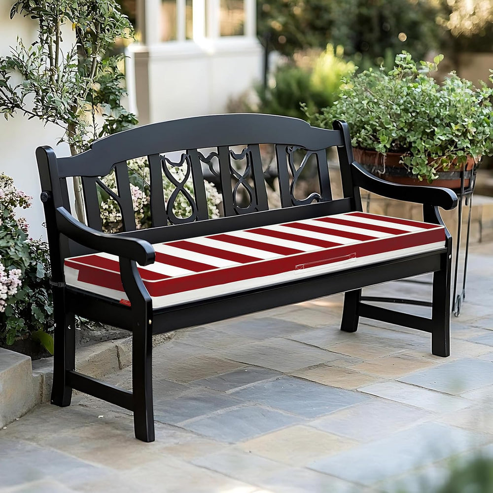 Outdoor Bench Cushion 59 x 18 Inch, Water-Resistant Patio Glider Seat Pad wit...