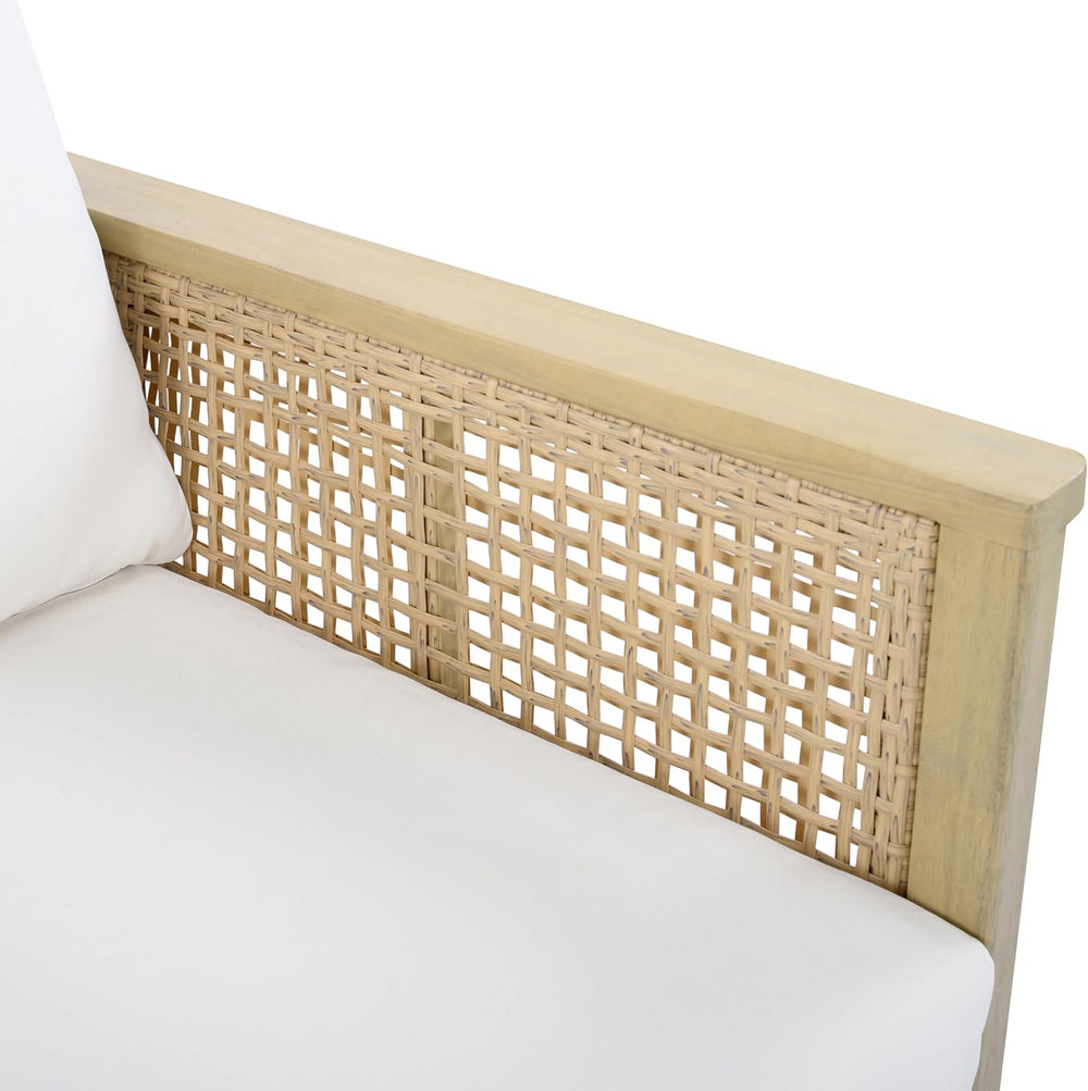 Christopher Knight Home Teras Acacia Wood Outdoor 3 Seater Sofa with PE Wicke...