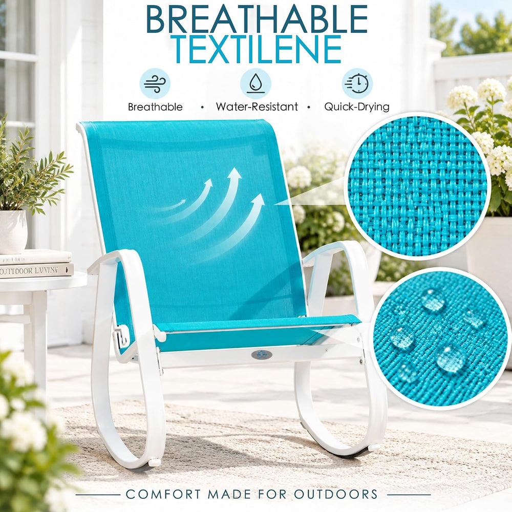 Kozyard 3-Piece Outdoor Rocking Chair Set, Patio Bistro Set