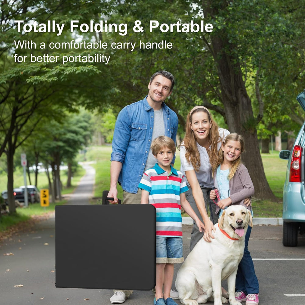 6FT Folding Table for Party, Picnic, Camping, Event, School, Black, 4 Pack