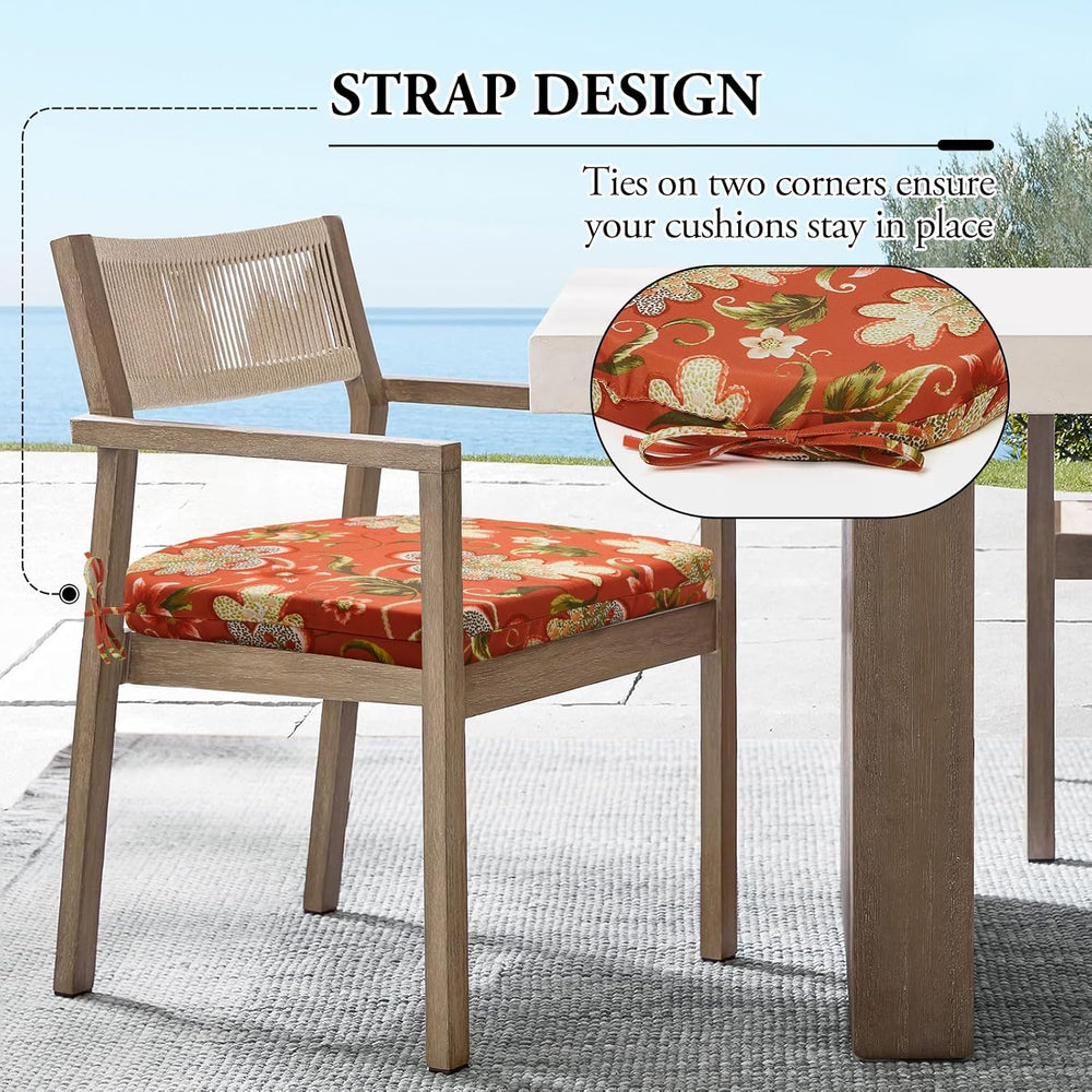 Wellsin Outdoor Chair Cushions for Patio Furniture - Patio Chair Cushions Set...