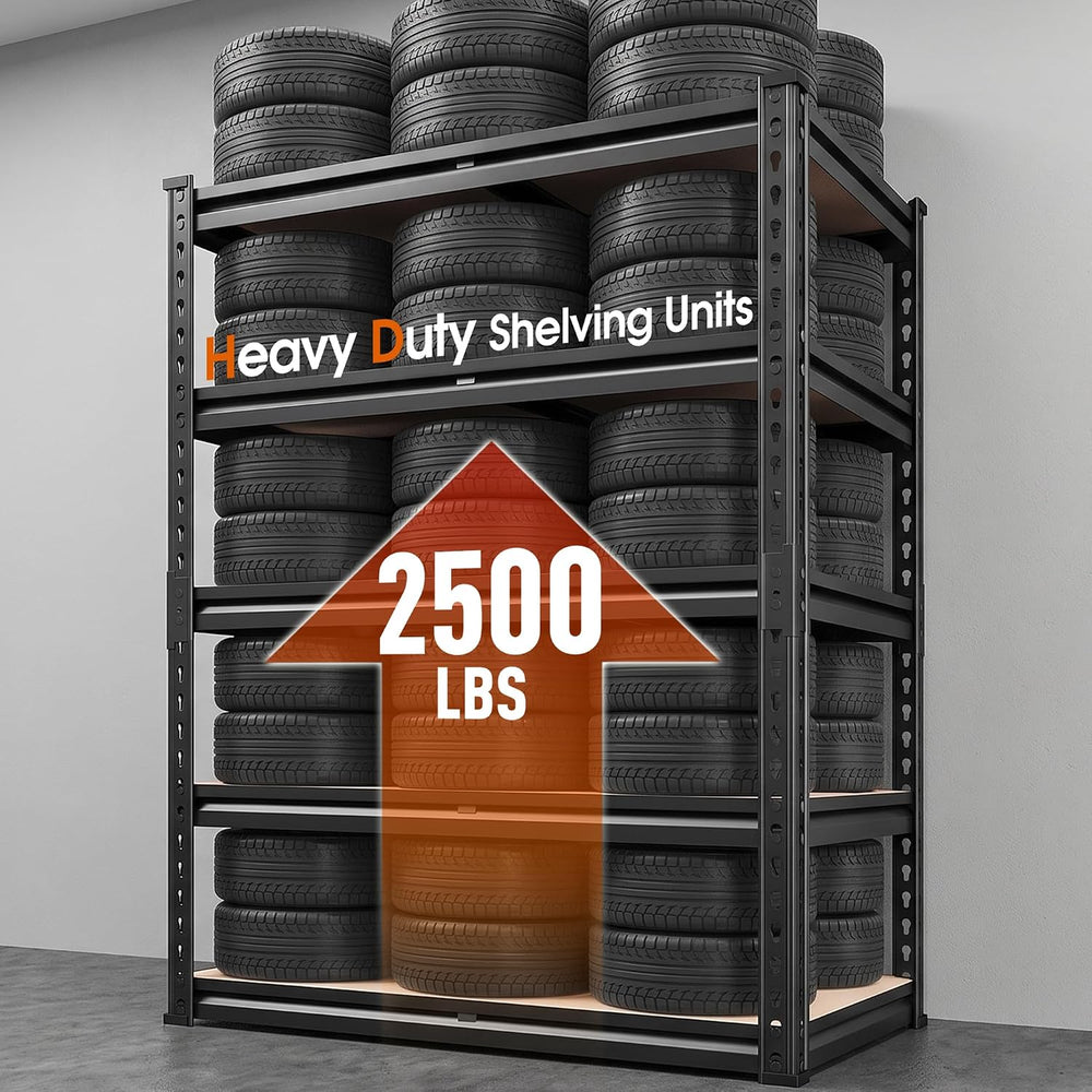 REIBII 40" W Storage Shelves Load 2500Lbs for Garage Pantry Closet Kitchen