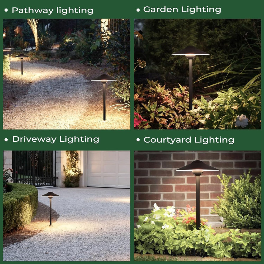 Low Voltage Pathway Lights (8.5'' Shade, 21.5'' Tall)，12V Out...