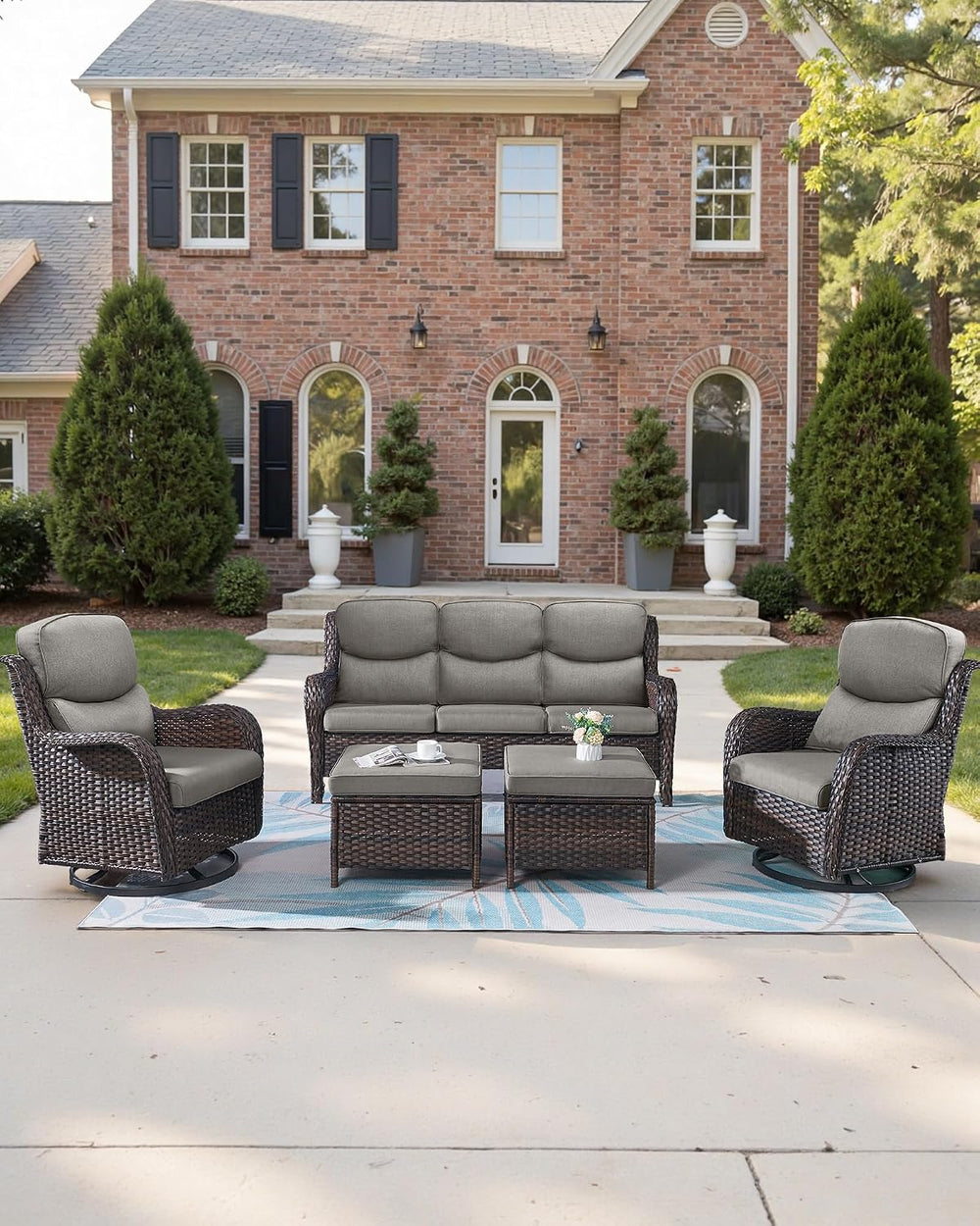 Pop 22x25/22x24 Outdoor Cushions for Patio Couch Chairs Set of 3 - High Back ...