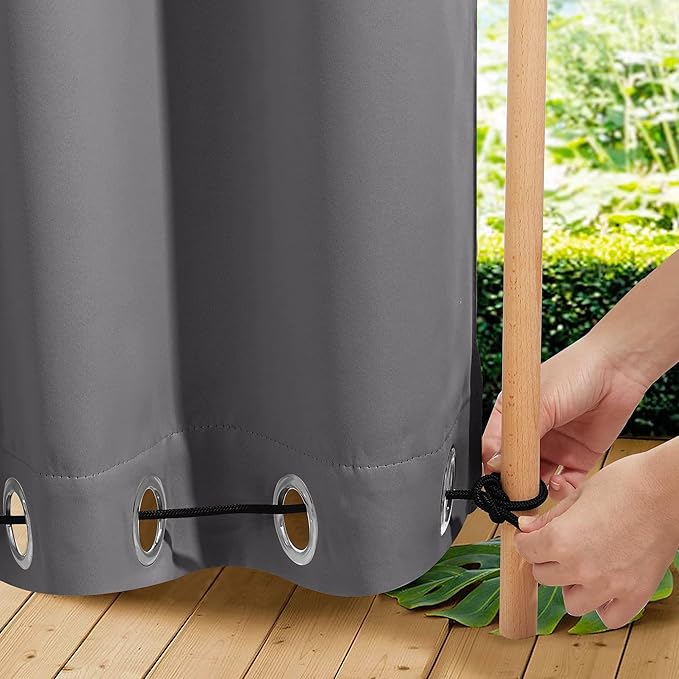 NICETOWN 2 Panels Outdoor Curtains Waterproof Extra Long 108" for Patio,...