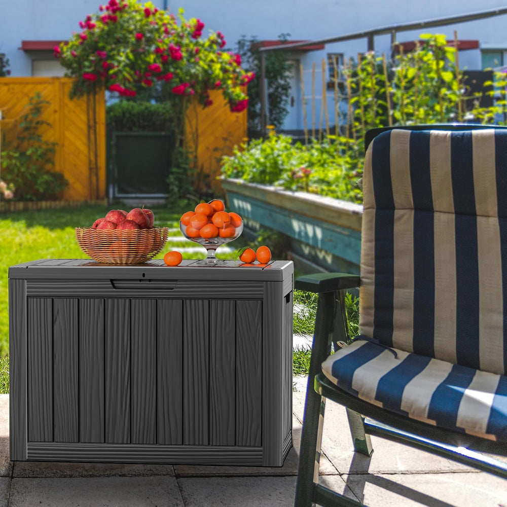 Vixzen 45 Gallon Deck Boxes Outdoor Waterproof, Lockable Outdoor Storage Box ...