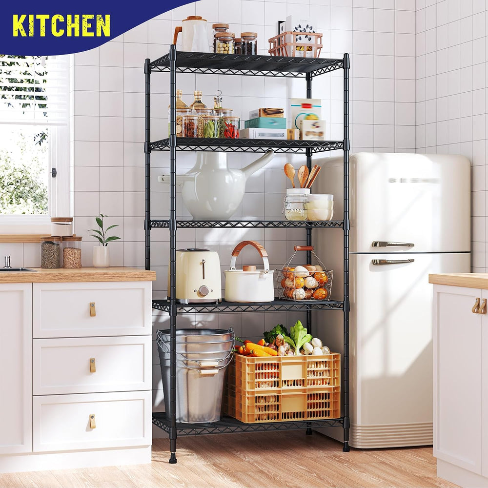 Romorgniz 5-Tier 1010LBS Adjustable Narrow Storage Shelves, for Kitchen