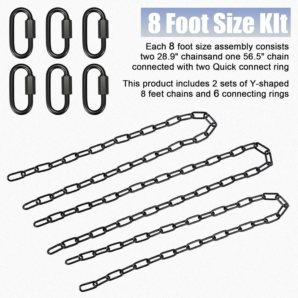Porch Swing Hanging Chain, Black