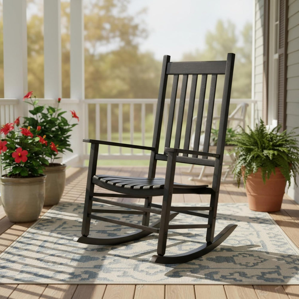 Shine Company Vermont Rocking Chair, Classic Black