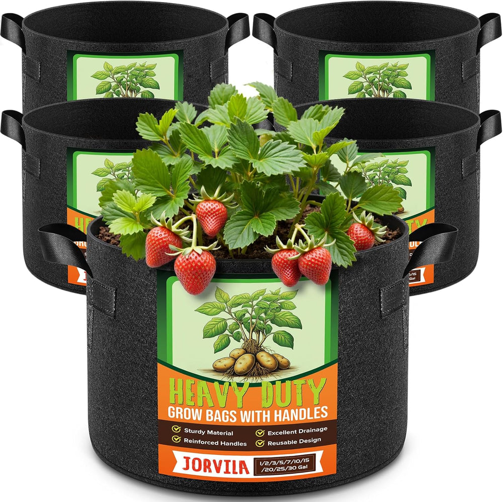 Jorvila 5-Pack 30 Gallon Grow Bags