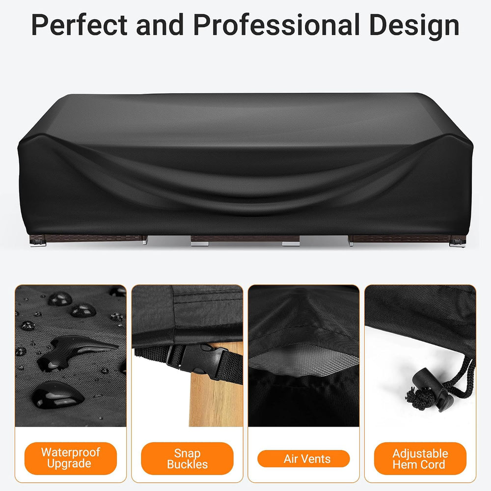 WLEAFJ Patio Furniture Covers Rectangle, Outdoor Table Covers Waterproof, Hea...