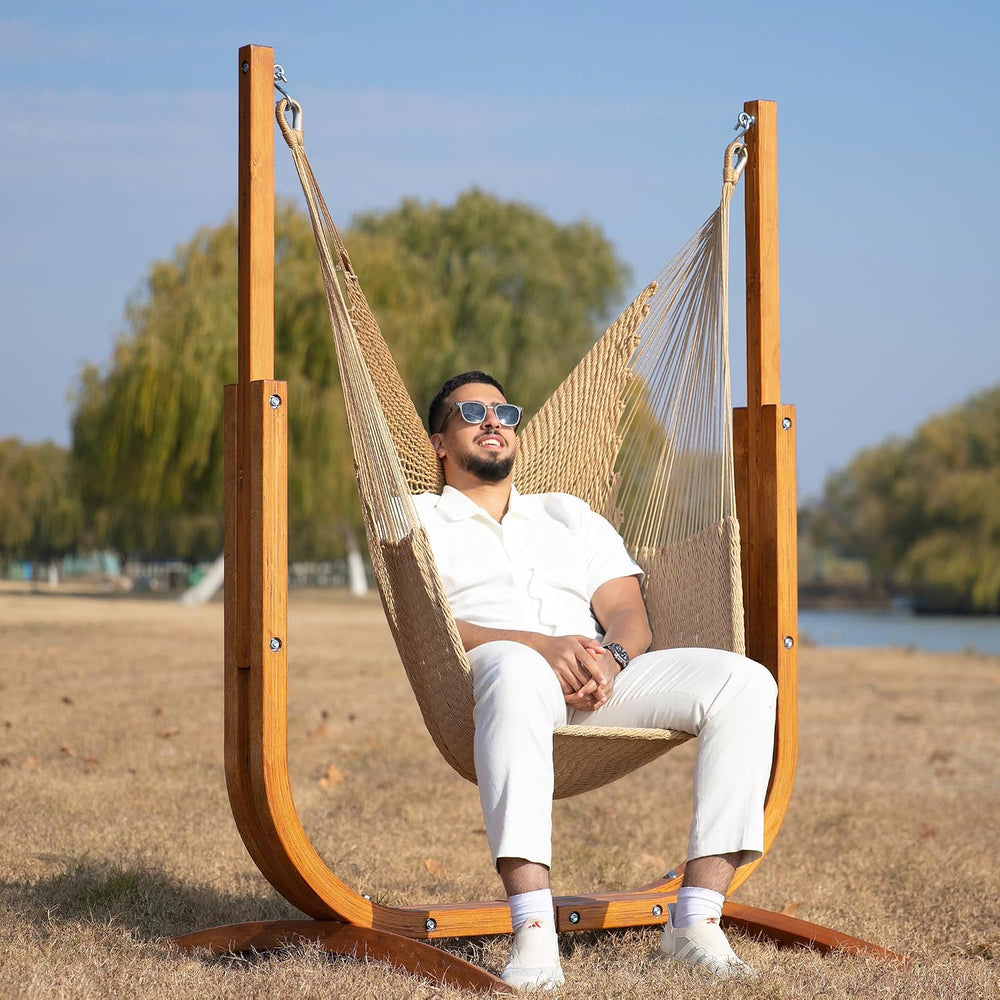 Hammock Chair with Stand, Jumbo, Wooden Hammock Swing Set