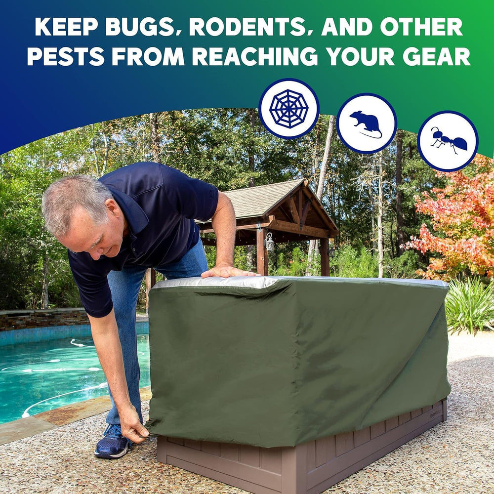 YardStash Deck Box Cover - Heavy Duty, Waterproof Covers for Outdoor Cushion ...