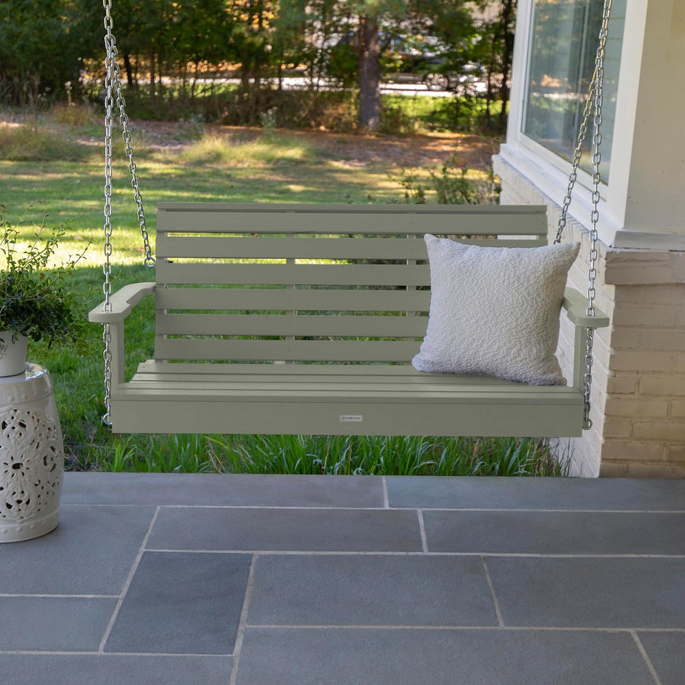Highwood Weatherly Porch Swing, 4 Feet, Eucalyptus