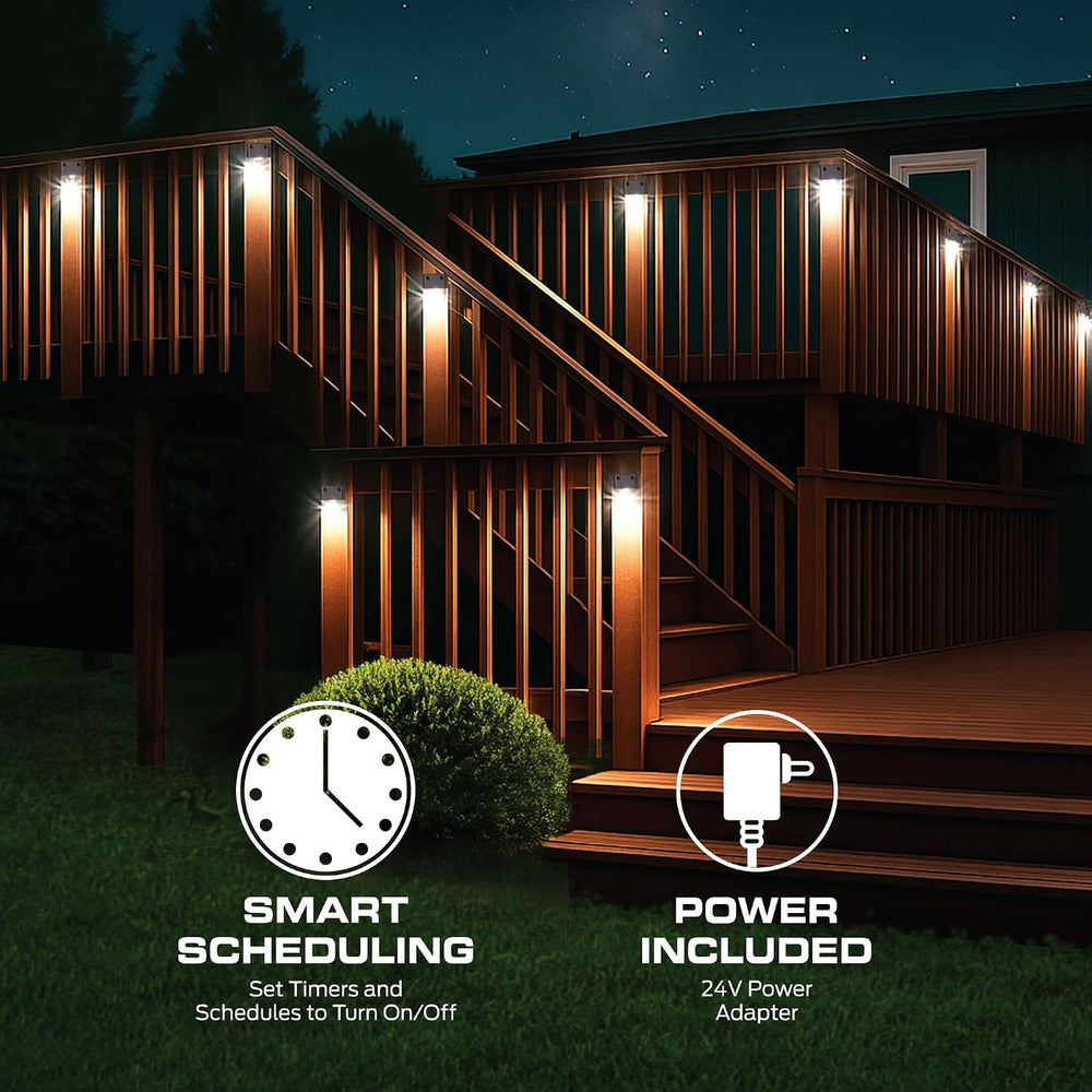 Monster Smart 50ft Deck & Fence Lights, WiFi Color Changing Outdoor LED S...