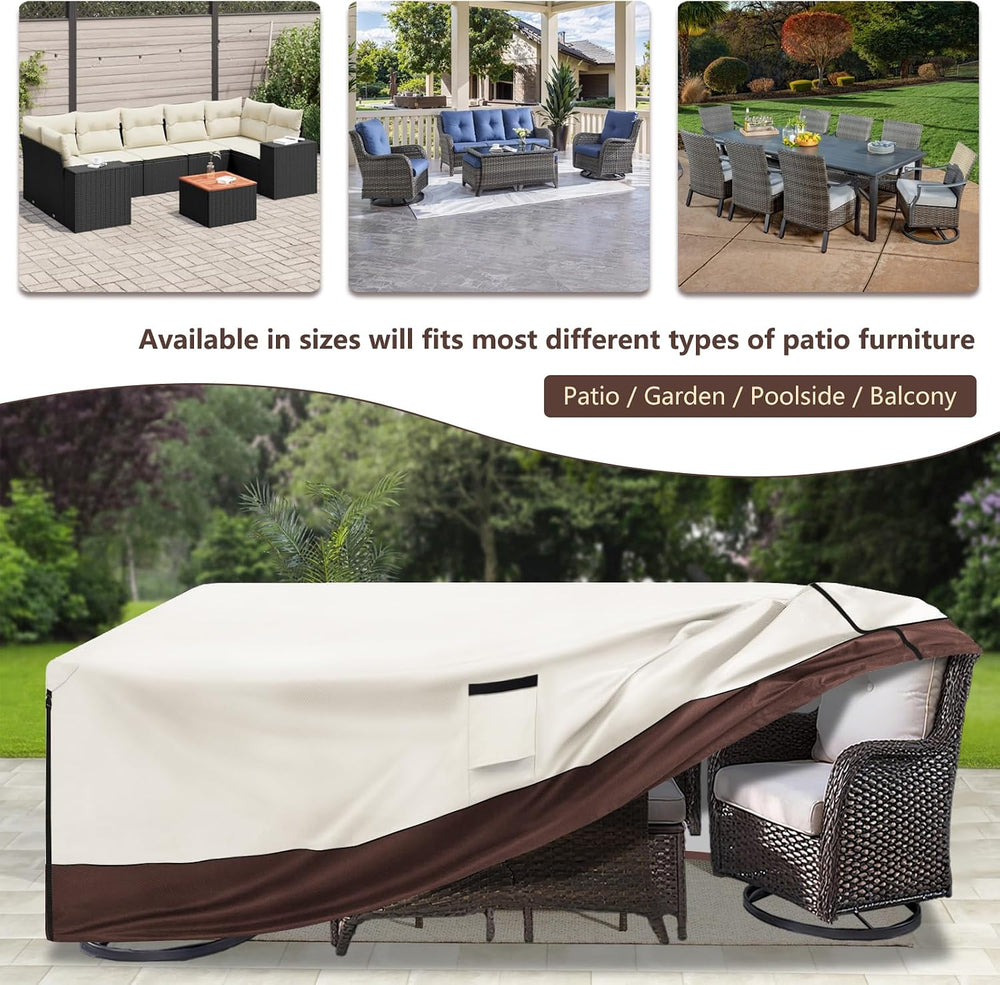 Patio Furniture Cover for 5 Pieces Set-Waterproof 600D Oxford Fabric Cover fo...