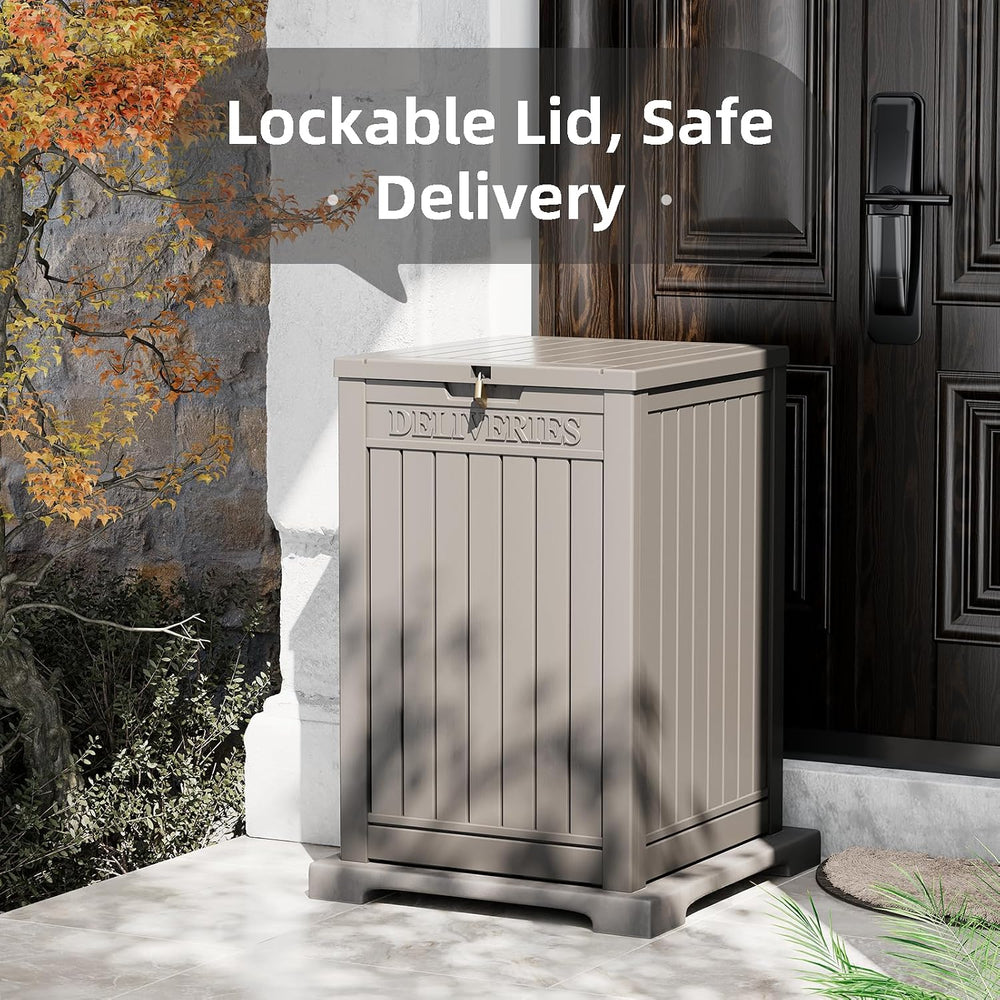 LHBGO Package Delivery Box for Outside, 48 Gallon Storage with Lockable Secur...