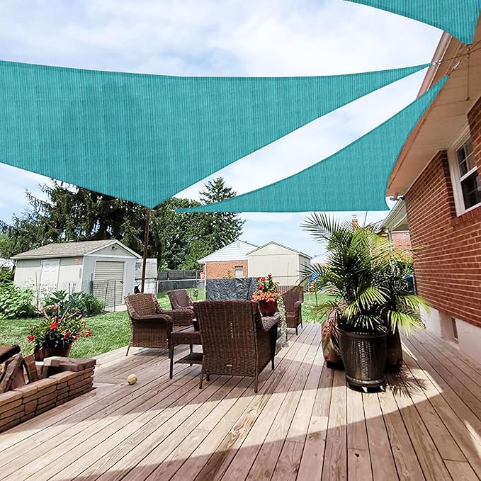 Patio Paradise 13' x 13' x 13' Sun Shade Sail Triangle Canopy Sha...