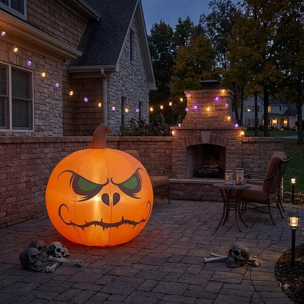 Halloween Inflatable Angry Pumpkin Outdoor Yard Decoration