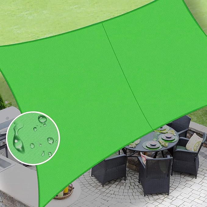 LOVE STORY Rectangle 7'x8' Waterproof Sun Shade Sail Canopy UV Block ...