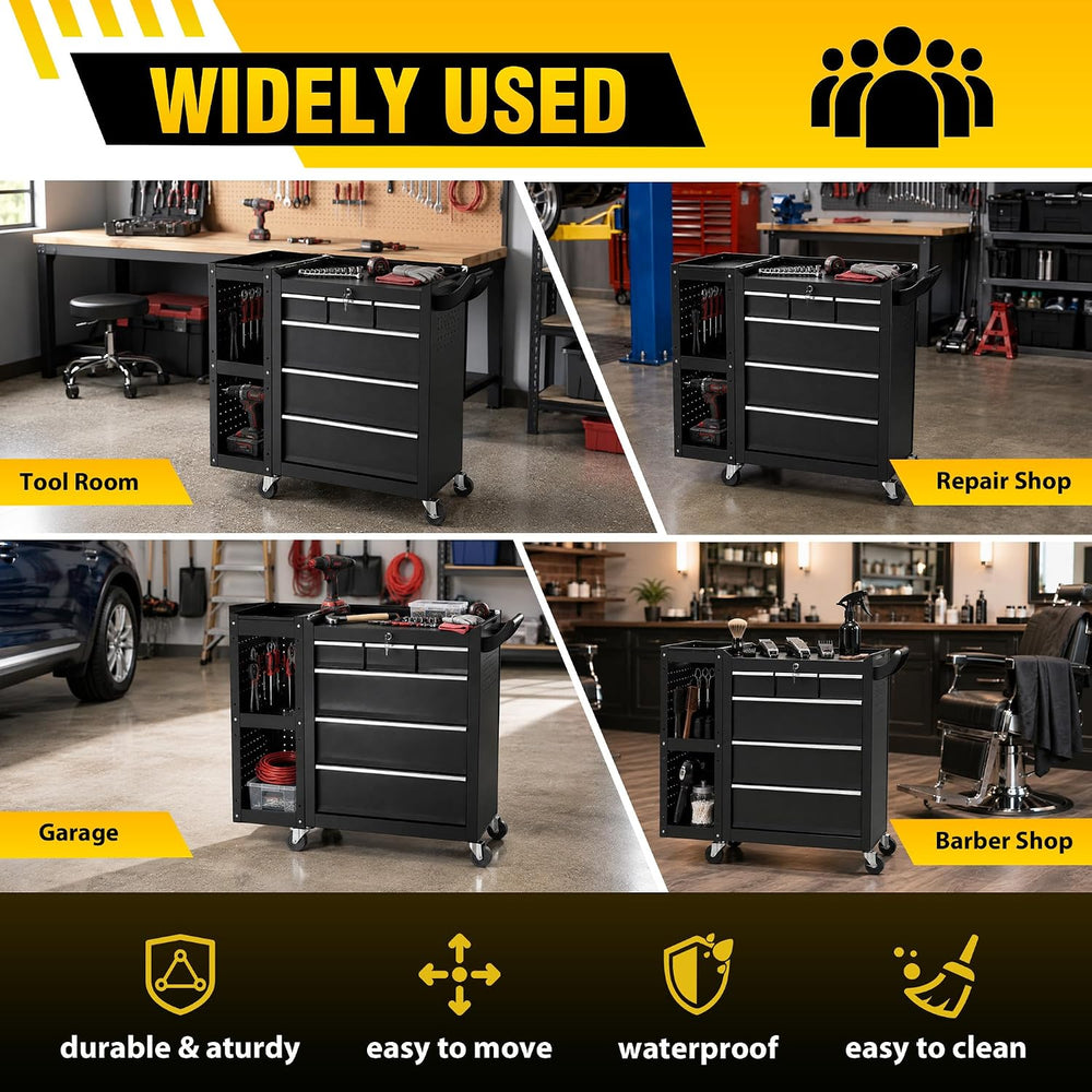 Rolling Tool Chest, 6-Drawers Assembled Tool Box,