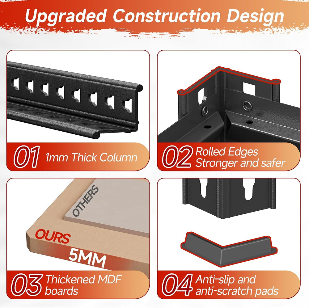 71.9" H Garage Shelves,Garage Storage Shelves Heavy Duty,Heavy Duty Gara...