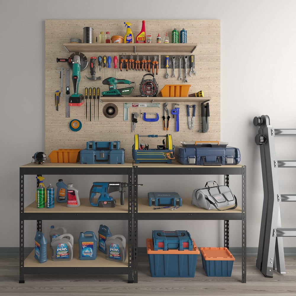 PrimeZone 71" H Storage Shelves, 5 Tier Adjustable Metal Shelf for Garage