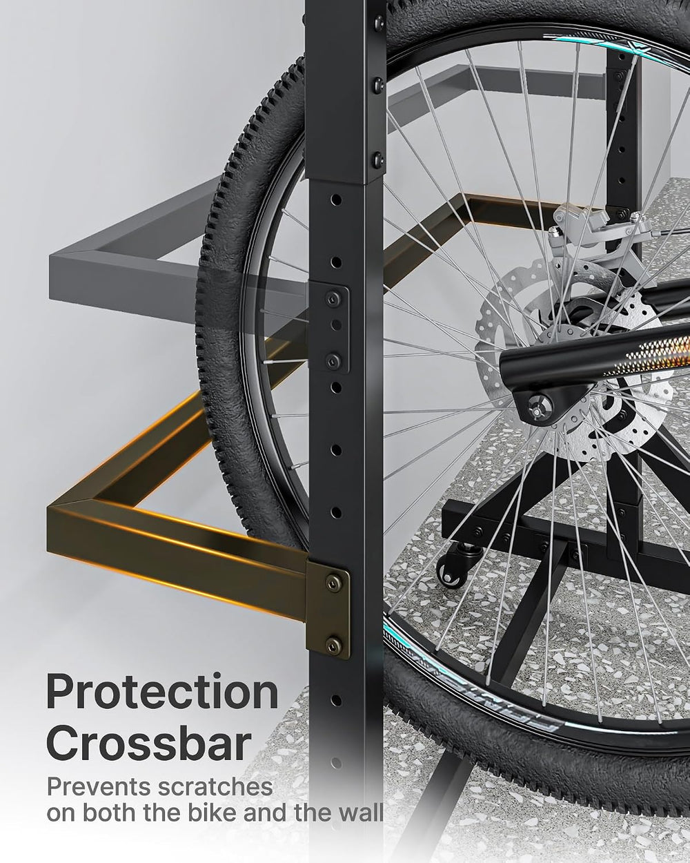 monTEK Freestanding Bike Storage Rack with Wheels for 5 Bikes