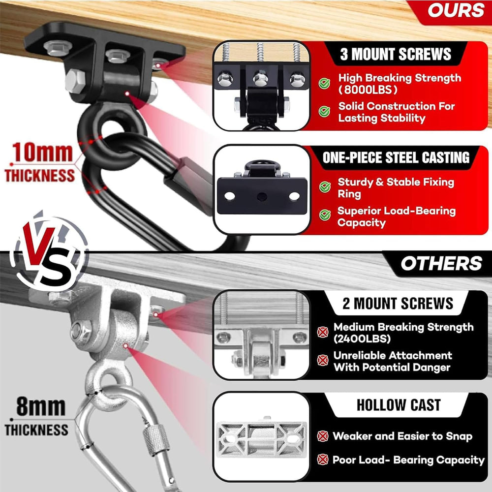 8000 LBS Swing Hanger, Heavy-Duty 10MM Solid Swing Set Hardware