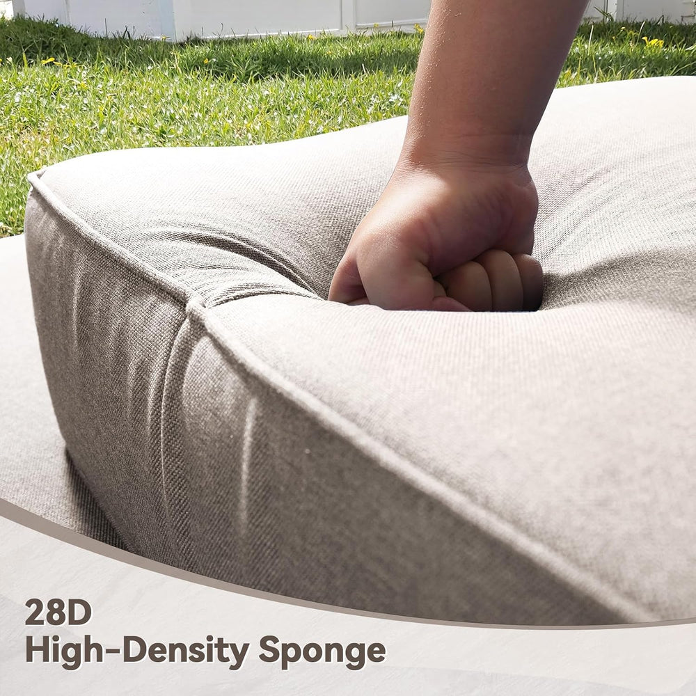 6" Thick Outdoor Cushions 22x24x6, 2-Set Deep Seat Patio Cushions with R...