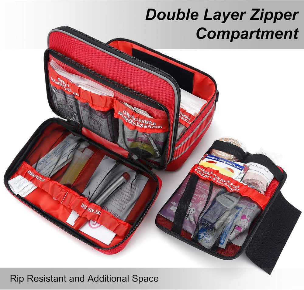 Gevoke Professional 500 Piece Emergency First Aid Kit for Home, Car