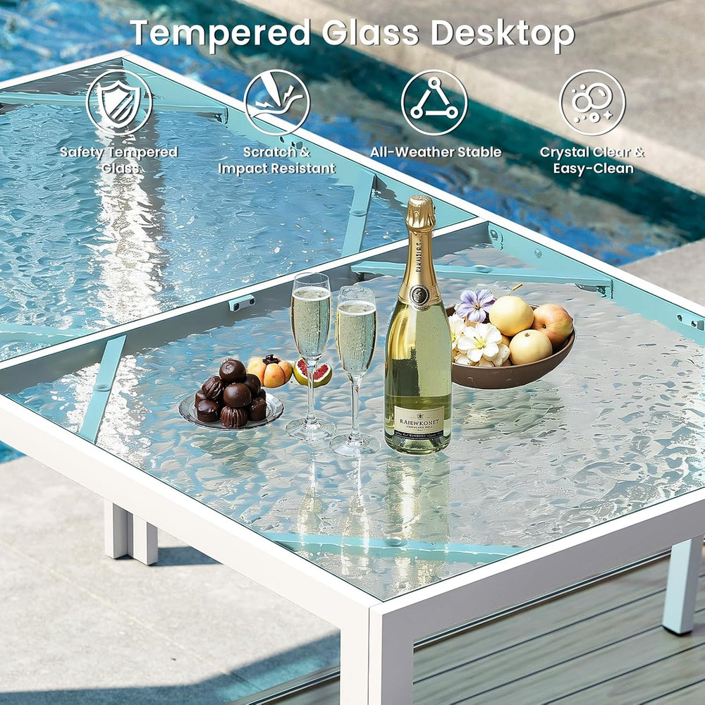 Jocoevol Outdoor Dining Set for 6 Patio Patio Table and Chairs Set 7 Piece