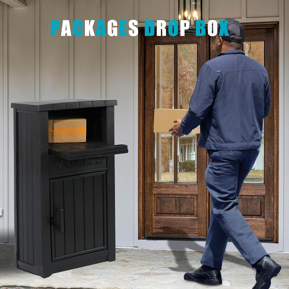 LHBGO Package Delivery Box for Outside, Outdoor Storage with Lockable Secure,...