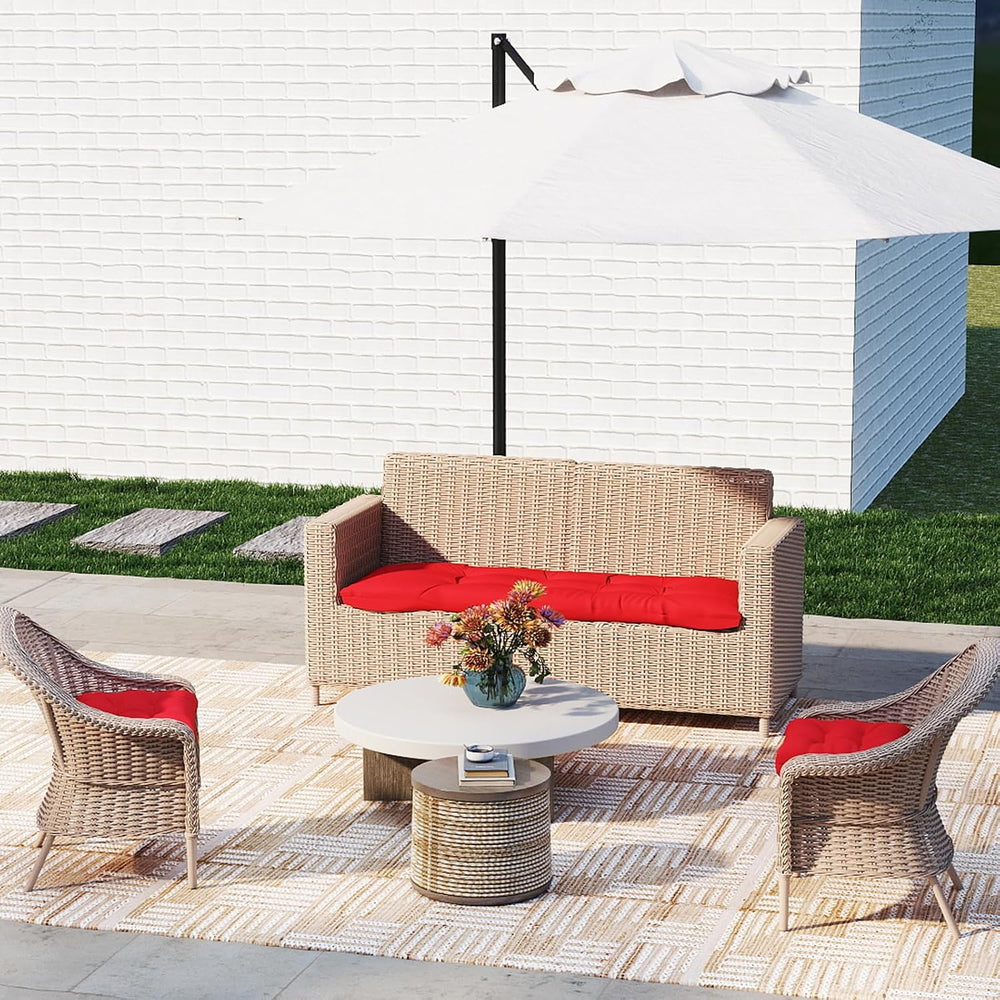 Outdoor Bench Cushion 44x22x4 Inch Loveseat Pad, Red