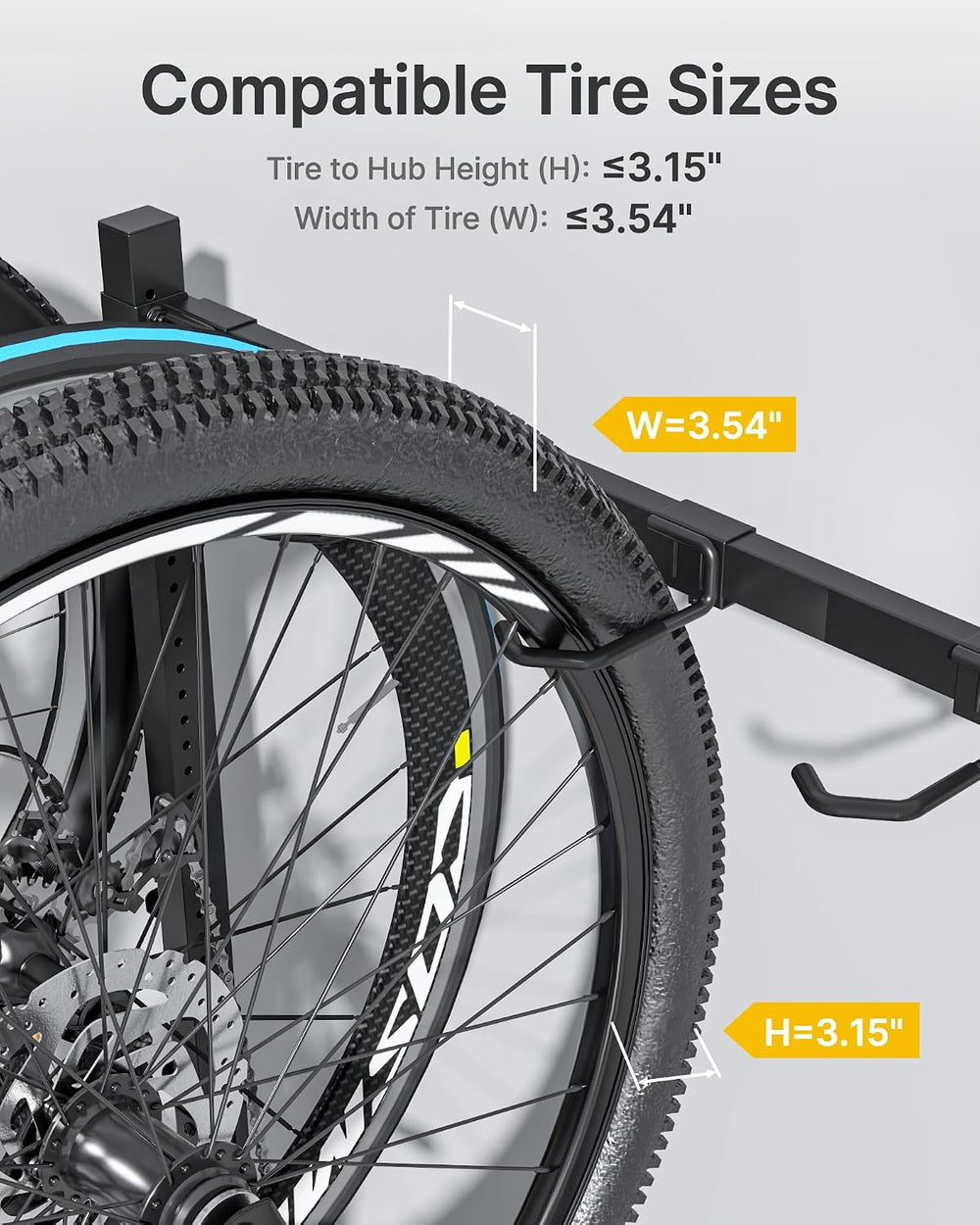 monTEK Freestanding Bike Storage Rack with Wheels for 5 Bikes
