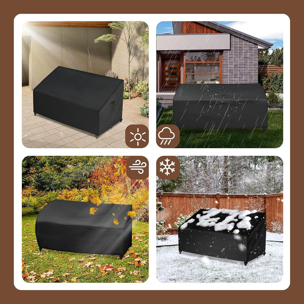 iBirdie Patio Furniture Sofa Cover 52 x 28 x 32 inch, 2-Seater Outdoor Waterp...