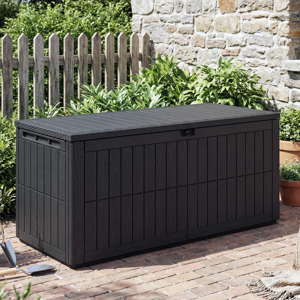 120 Gallon Deck Box Outdoor Storage Box Storage Container Package Delivery Bo...