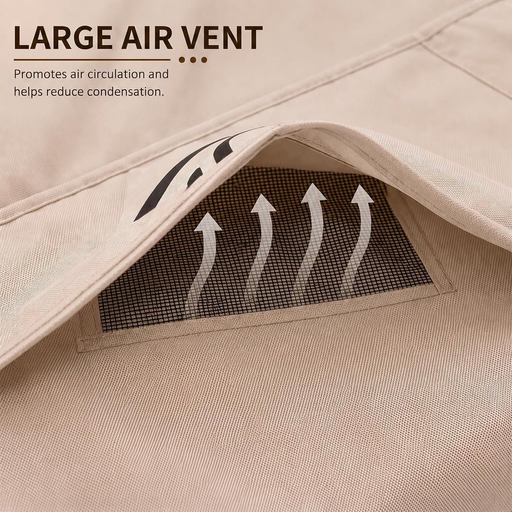 Rectangular Patio Furniture Cover 128L x 82W x 28H Inch, Waterproof 600D Heav...