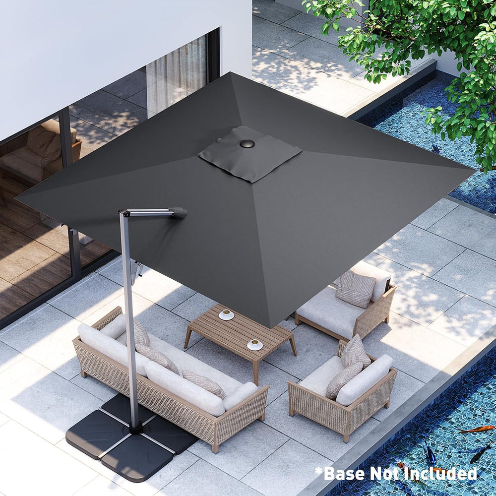COSIEST 10'x10' Patio Umbrella Cantilever Outdoor Rectangular Offset ...