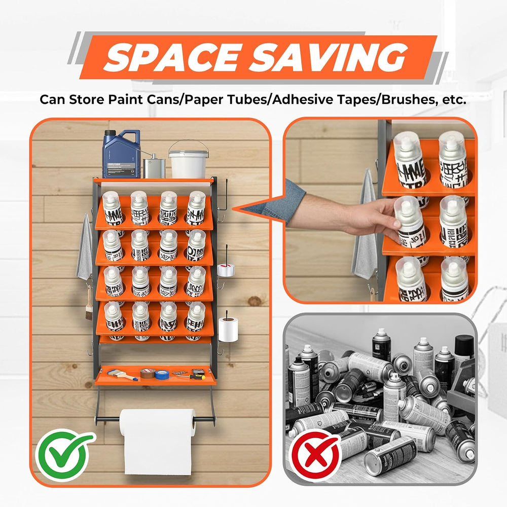 Spray Paint Can Holder, 16-Can Heavy Duty Spray Can Organizer