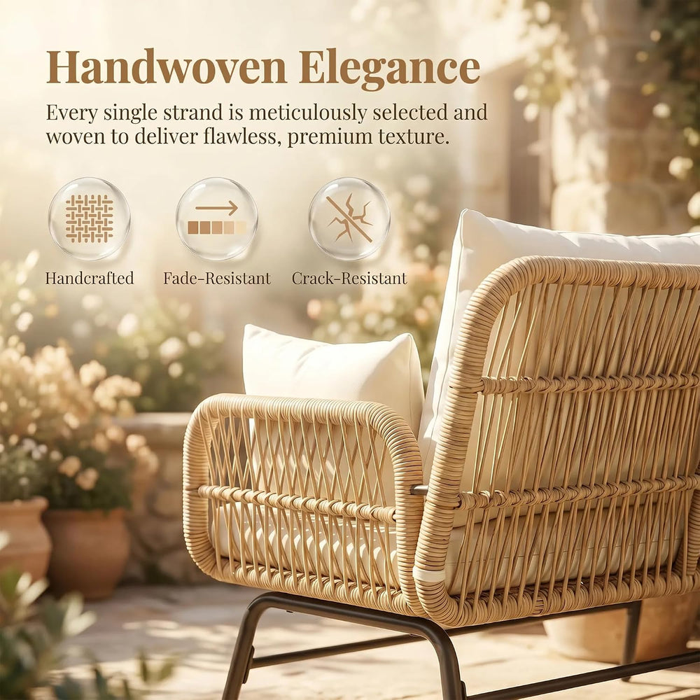 NICESOUL Boho L-Shaped Outdoor Patio Furniture Set with Comfy 3" Thicken...