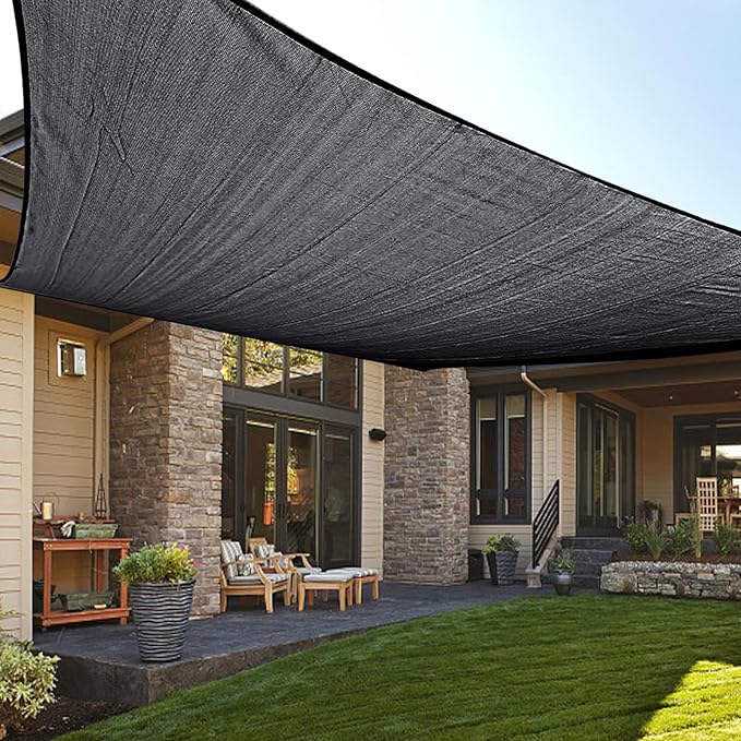 LOVE STORY Custom Size 10'x24' Graphite Grey Sun Shade Sail Rectangle...