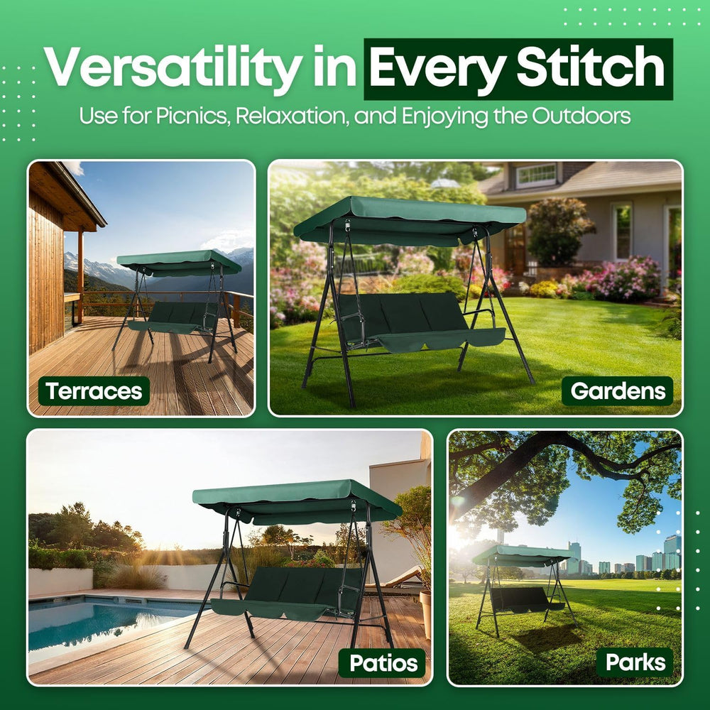Flexzion Replacement Canopy for Outdoor Swing - 75" x 52" / 1.90m x...