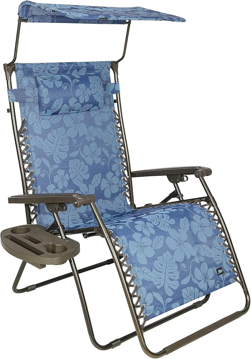 Bliss Hammocks XXL Zero Gravity Lounge Chair, Blue Flower, 33" Wide