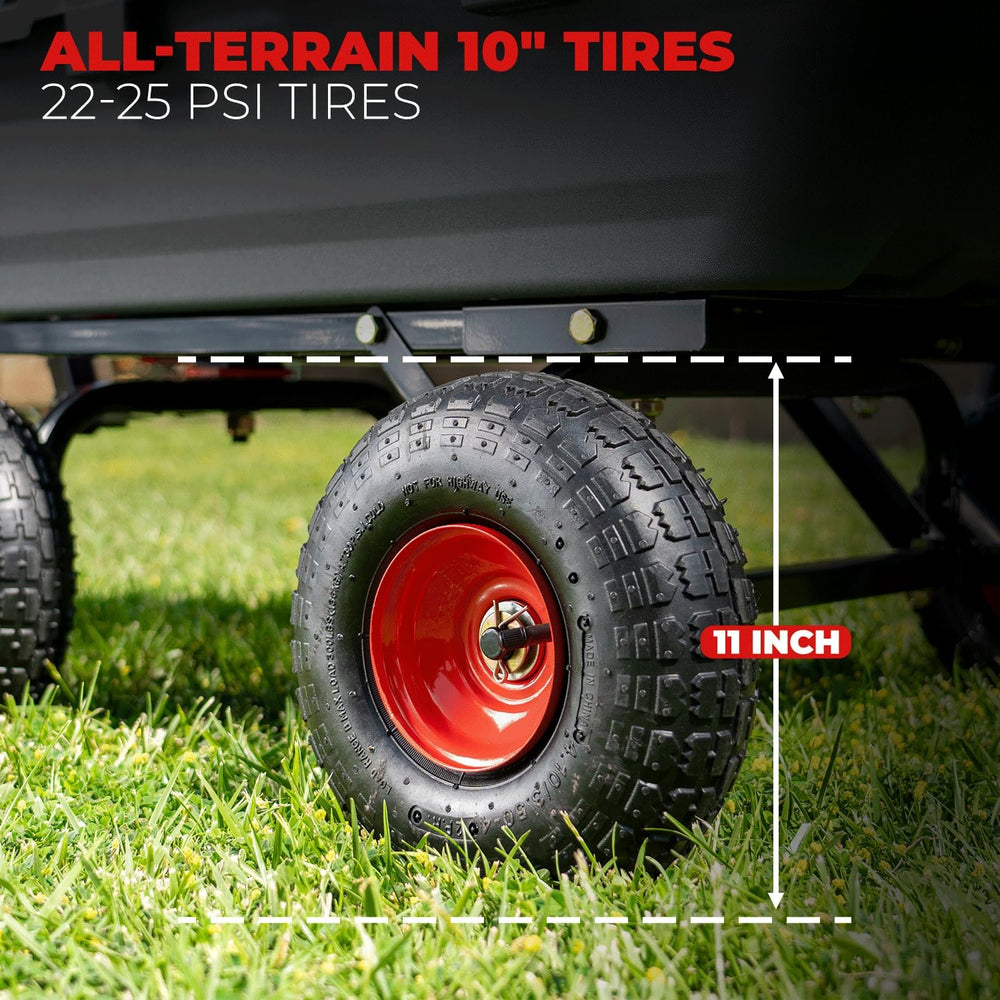XtremepowerUS 2-in-1 Convertible Garden Cart & Dump Wagon, 800-LB Capacit...