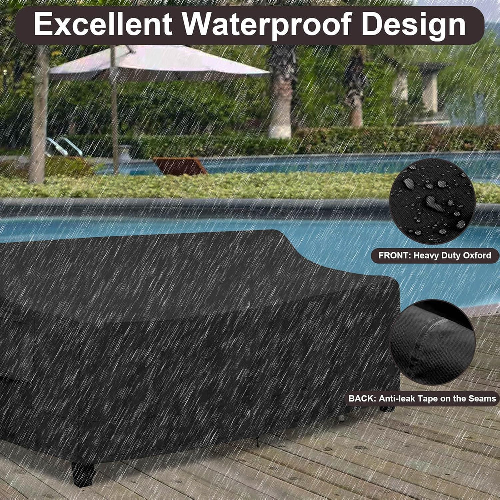 PureFit Outdoor Couch Cover Waterproof Patio Sofa Furniture Covers 3-Seater