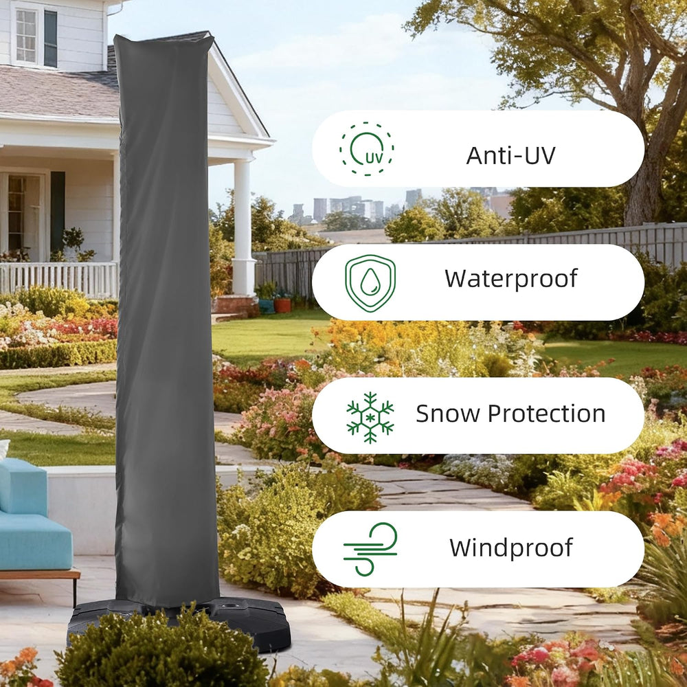 Cantilever Patio Umbrella Cover Outdoor Umbrella Covers, Grey
