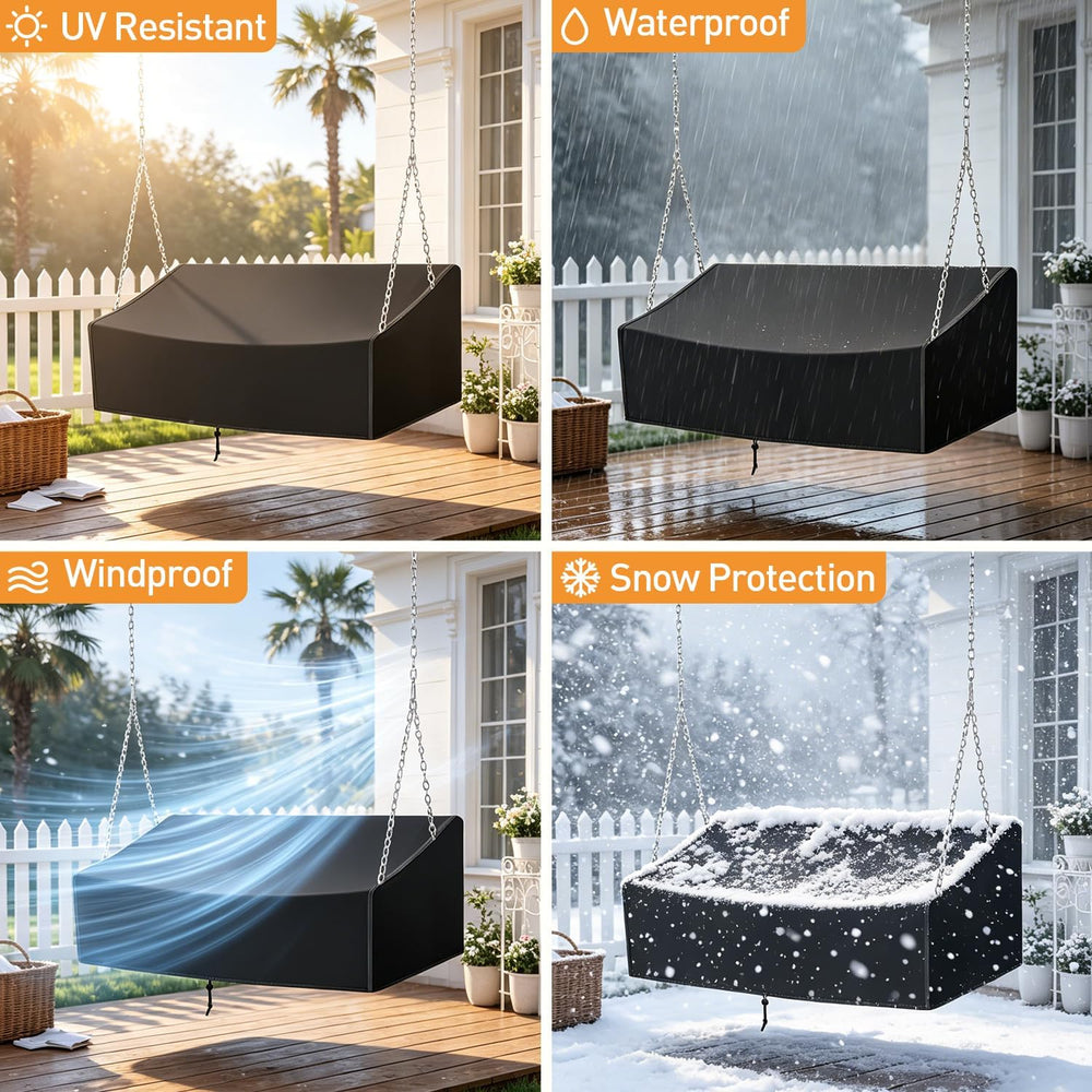 Porch Swing Cover,73 Inch Waterproof Outdoor Hanging Swing Cover